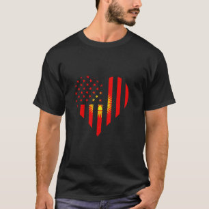 Camiseta Coração do Quirguistão EUA América República Quirg
