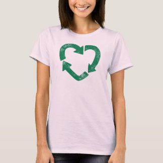 Camiseta Coração do reciclar