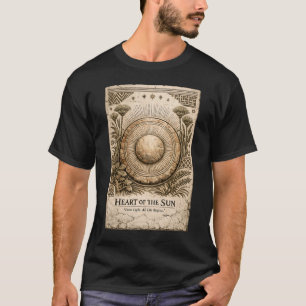 Camiseta Coração do Sol Disco Solar África Antiga