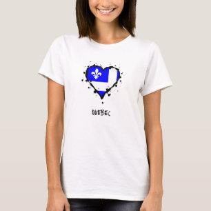 Camiseta Coração do Splatter de Quebeque