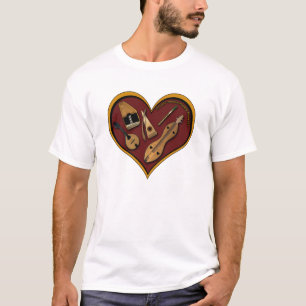 Camiseta Coração do t-shirt da música