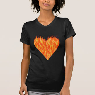 Camiseta Coração do t-shirt do fogo
