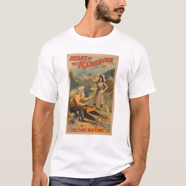 Camiseta Coração do teatro Dourado da mineração de Klondike (Frente)