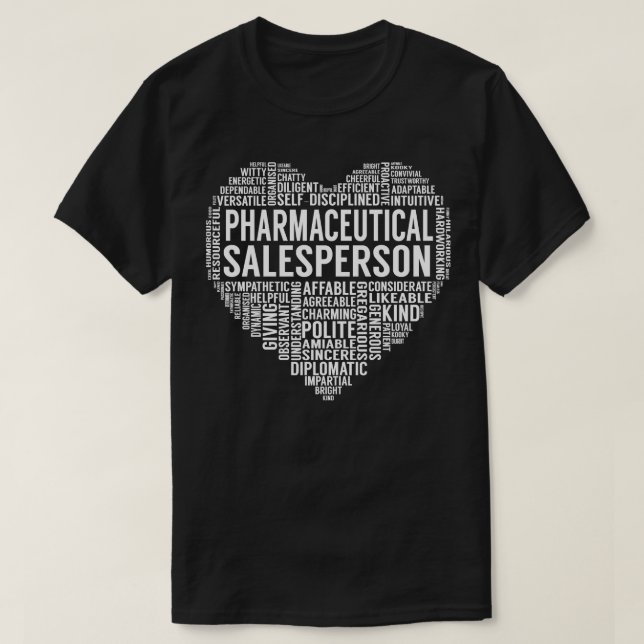 Camiseta Coração do Vendedor Farmacêutico (Frente do Design)