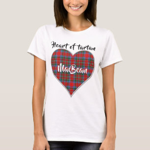 Camiseta Coração do Xadrez do Clã MacBean MacBain