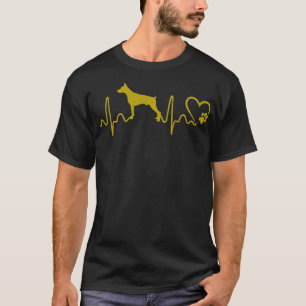 Camiseta Coração Doberman Pinscher Dog Resgate Lifeline
