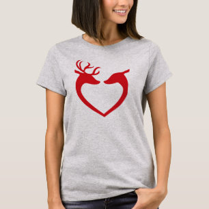 Camiseta Coração dos cervos dos amantes