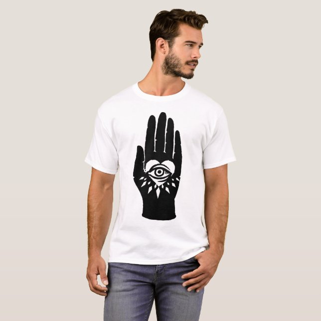 Camiseta Coração dos companheiros impares à disposição com (Frente Completa)