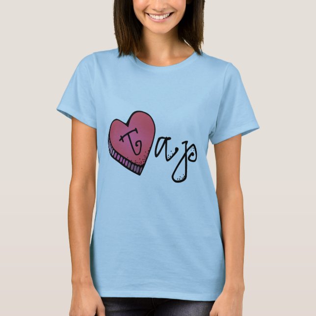 Camiseta Coração dos doces da torneira | do amor (Frente)