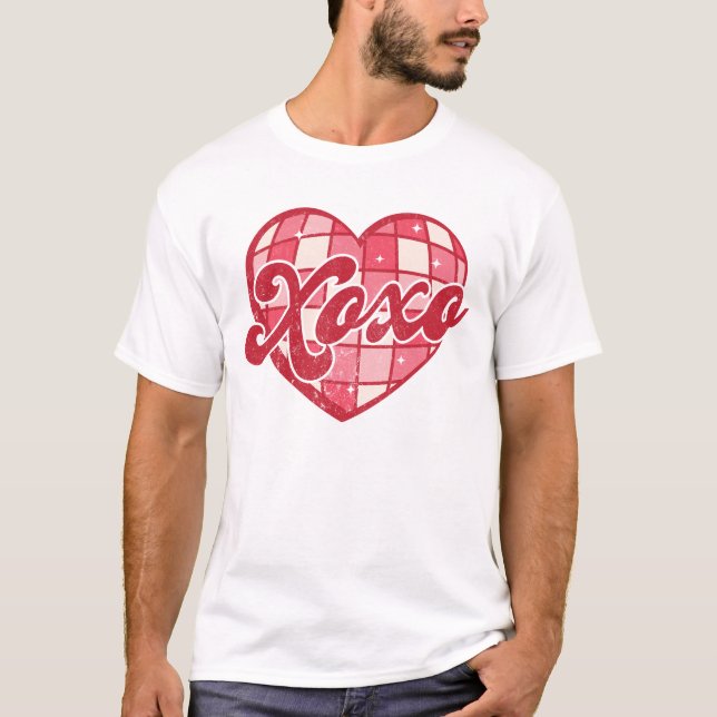 Camiseta Coração dos Namorados Retro Xoxo (Frente)