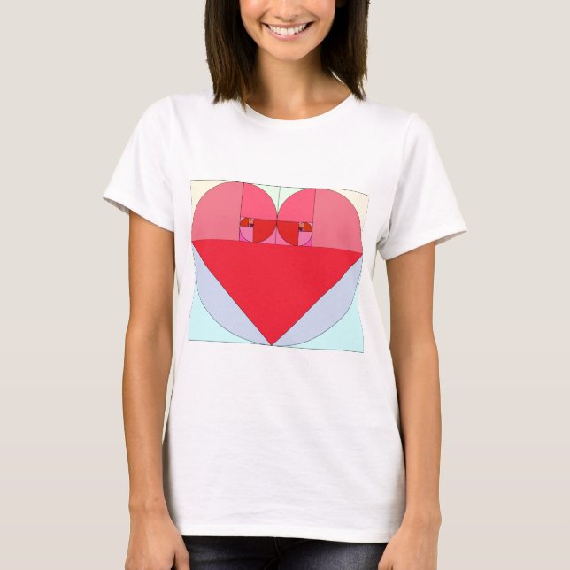 Camiseta Coração dourado da relação (Frente)