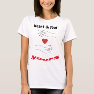 Camiseta Coração e Alma Seu Design Inspiracional e Romântic