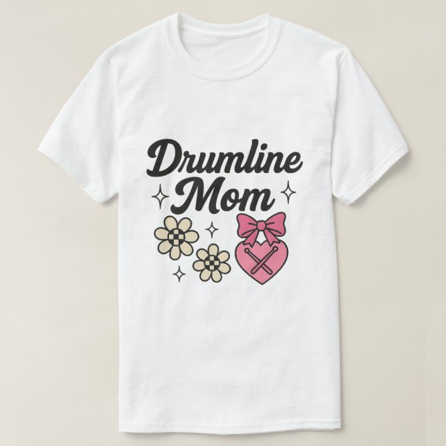 Camiseta : Coração e Flores da Mãe (Frente do Design)