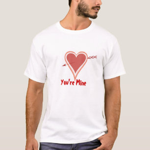 Camiseta Coração E Vermelho-Seta