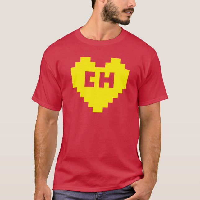 Camiseta Coração El Chapuln de 8 Bits (Frente)