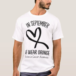 Camiseta Coração em setembro Vestimos Laranja Leucemia