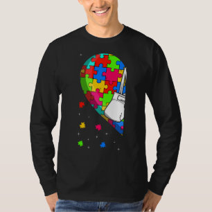 Camiseta Coração Engraçado Boxando Autismo Sensibilização S