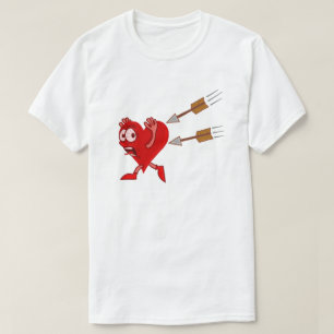 Camiseta Coração engraçado do dia dos namorados que