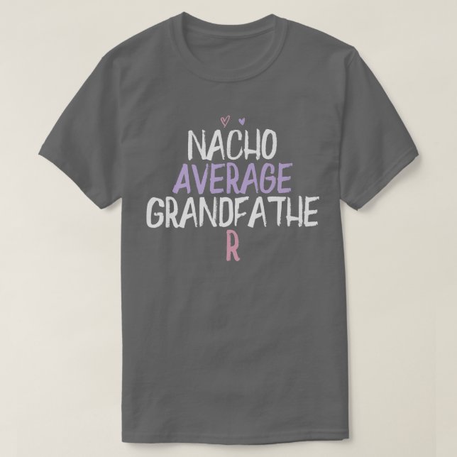 Camiseta Coração Engraçado Nacho Média do Avô Sayi (Frente do Design)
