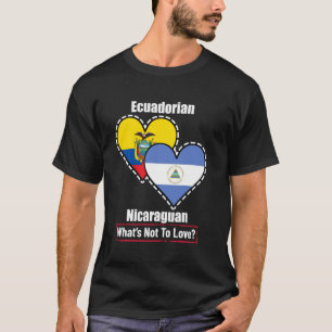 Camiseta Coração Equatoriano Nicaraguense Bandeiras O Que N