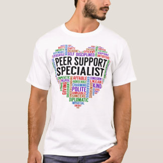 Camiseta Coração Especialista de Suporte Peer