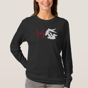 Camiseta Coração Esporte Judo MartialHeart Line