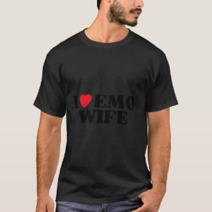 Camiseta Coração Esposa Emo Engraçada Citação Vermelha Cora