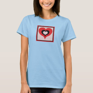Camiseta Coração esquadrado
