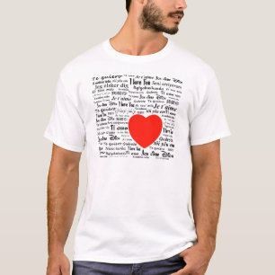 Camiseta coração eu te amo
