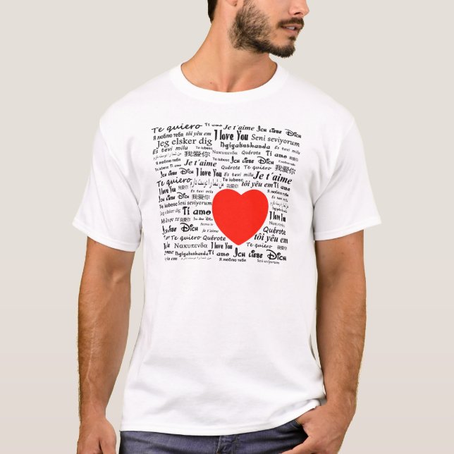 Camiseta coração eu te amo (Frente)