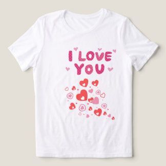 Camiseta coração eu te amo bonita