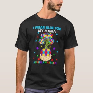 Camiseta Coração Eu Uso Azul Pela Conscientização do Autism
