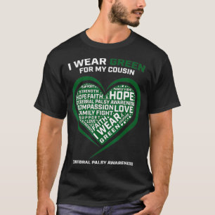Camiseta Coração Eu Visto Verde Para Minha Psicose Cerebral