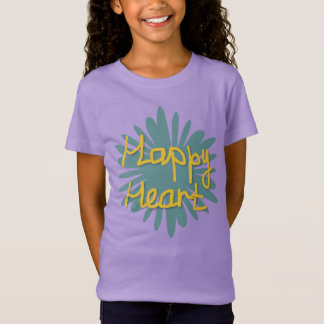 Camiseta Coração Feliz | Design autêntico escrito à mão