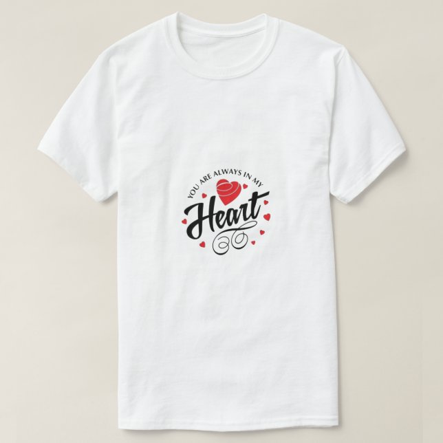 Camiseta Coração fofo. (Frente do Design)