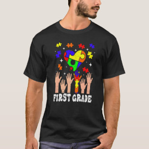 Camiseta Coração Fofo da 1ª Série Conscientização sobre Aut