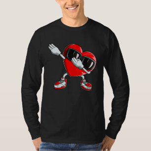 Camiseta Coração Fofo Dabbing Dia dos Namorados Amor Casais