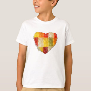 Camiseta coração gomoso do urso