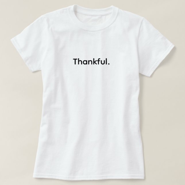 Camiseta Coração Grato – Design de Simples Gratidão (Frente do Design)