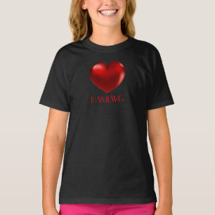 Camiseta Coração HAMbWG - 13 Cores - Leve longa T feminina