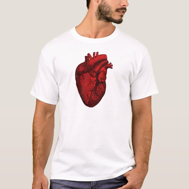 Camiseta Coração humano anatômico (Frente)