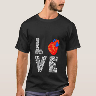 Camiseta Coração Humano Feminino Amor Cardiologia Cuidado C