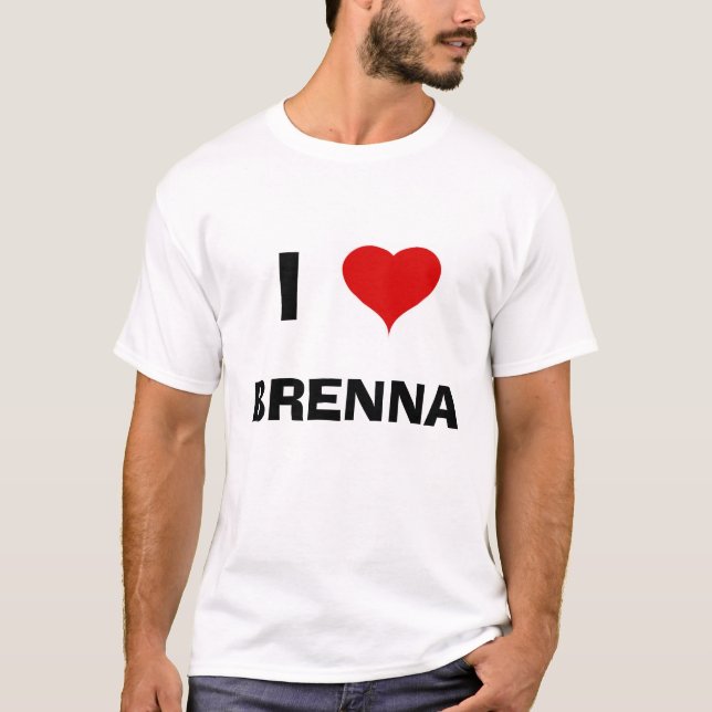 Camiseta Coração, I, BRENNA (Frente)