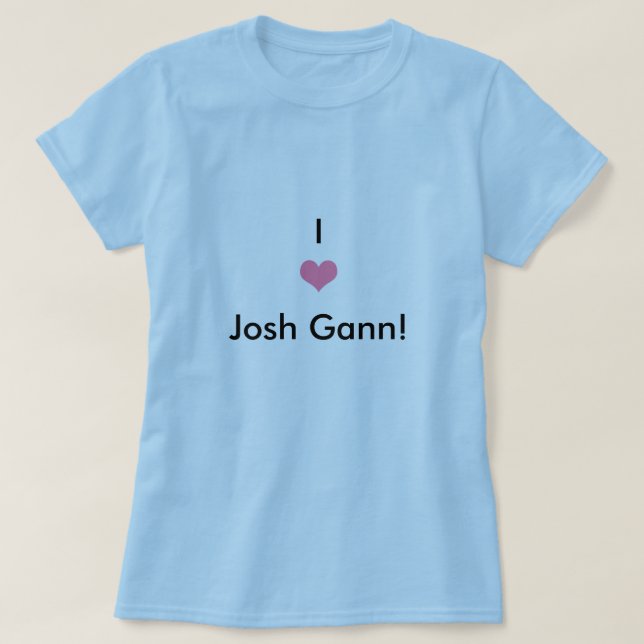 Camiseta Coração, I, Josh Gann! (Frente do Design)