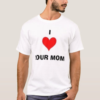 Camiseta coração, I, SUA MAMÃ