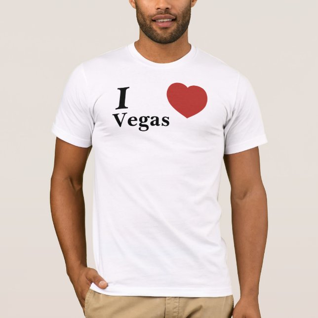 Camiseta Coração, I, Vegas - personalizado (Frente)