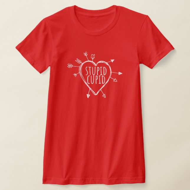 Camiseta Coração Idiota do Cupido Com Flechas Sarcasmo Dive (Postura )