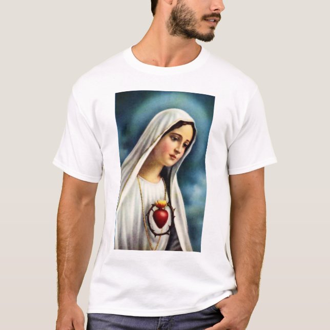 Camiseta Coração imaculado de Mary (Frente)
