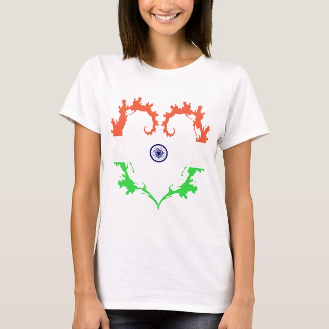 Camiseta coração-india (Frente)