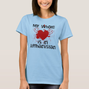 Camiseta Coração inteiro (Afeganistão, vermelhos)
